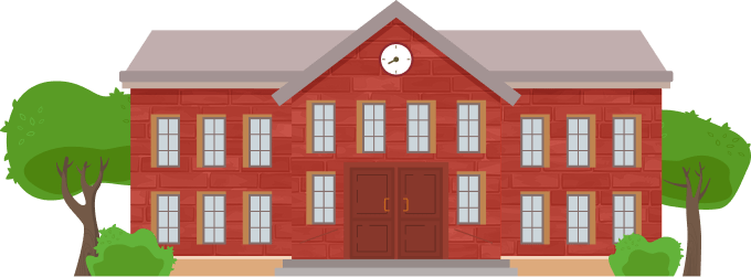 校舎のイラスト