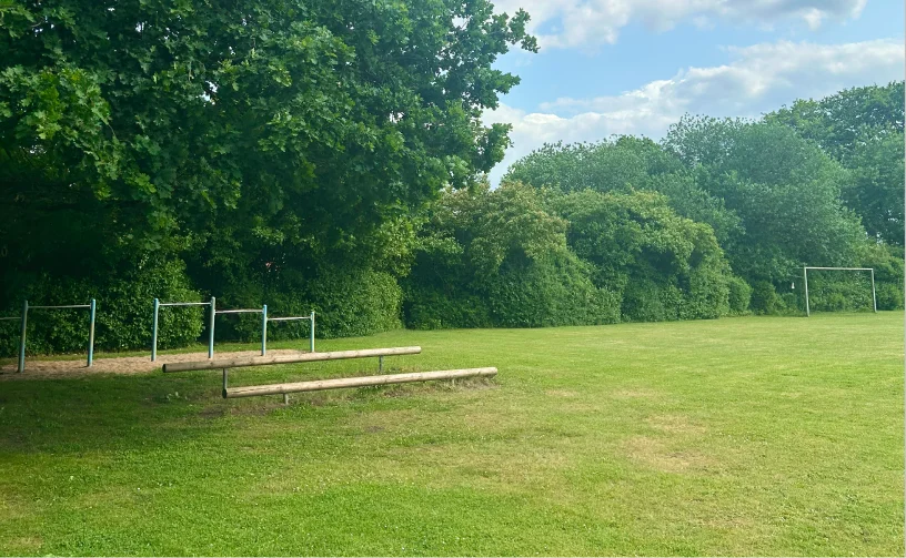 緑豊かな運動場